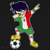 Mexican Dabbing Soccer Boy Mexico Kids Hoodie thumb 5