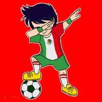 Mexican Dabbing Soccer Boy Mexico Santa Hat thumb 1
