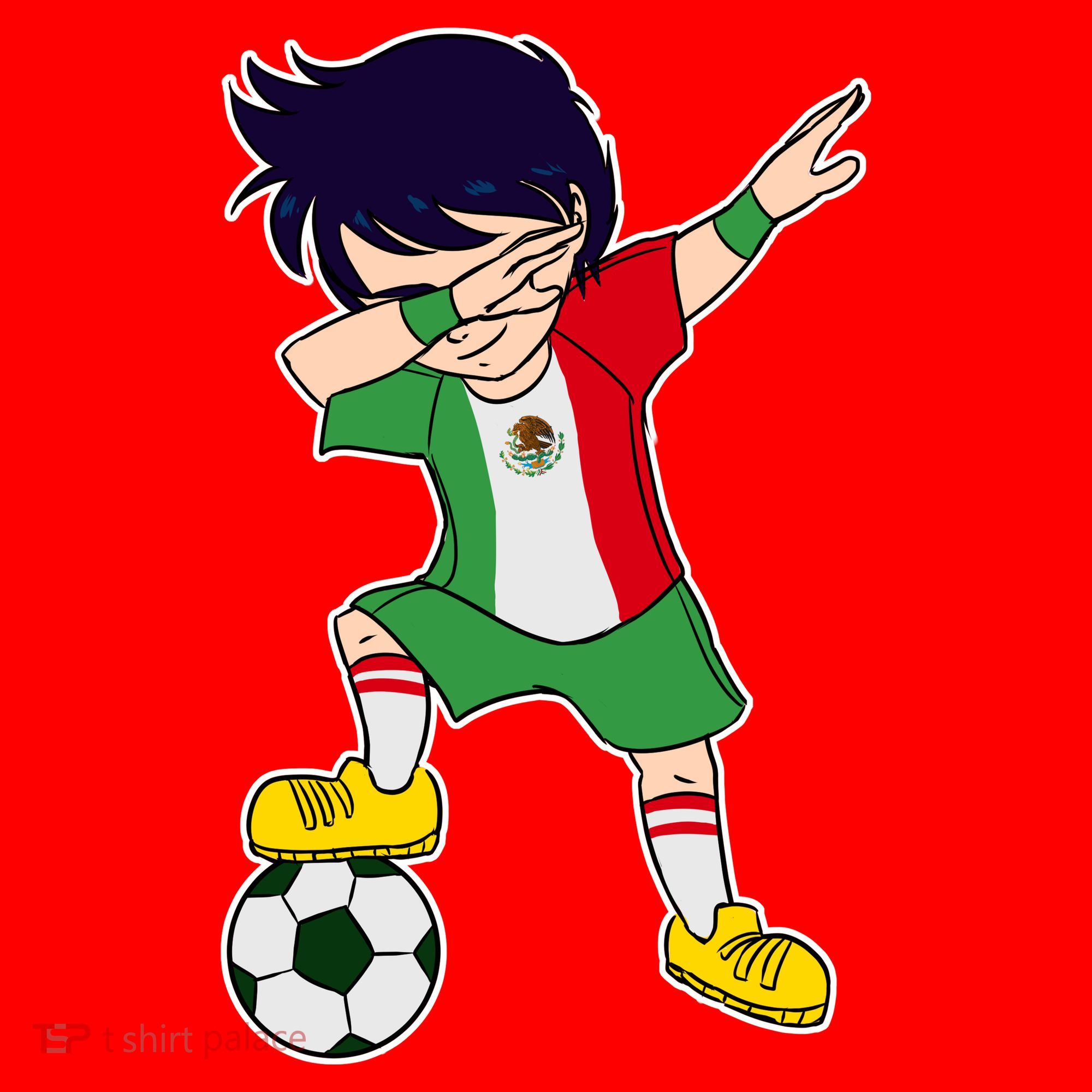 Mexican Dabbing Soccer Boy Mexico Santa Hat