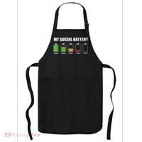 My Social Battery Low Energy Anti Social Gift Apron thumb 0
