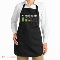 My Social Battery Low Energy Anti Social Gift Apron thumb 2