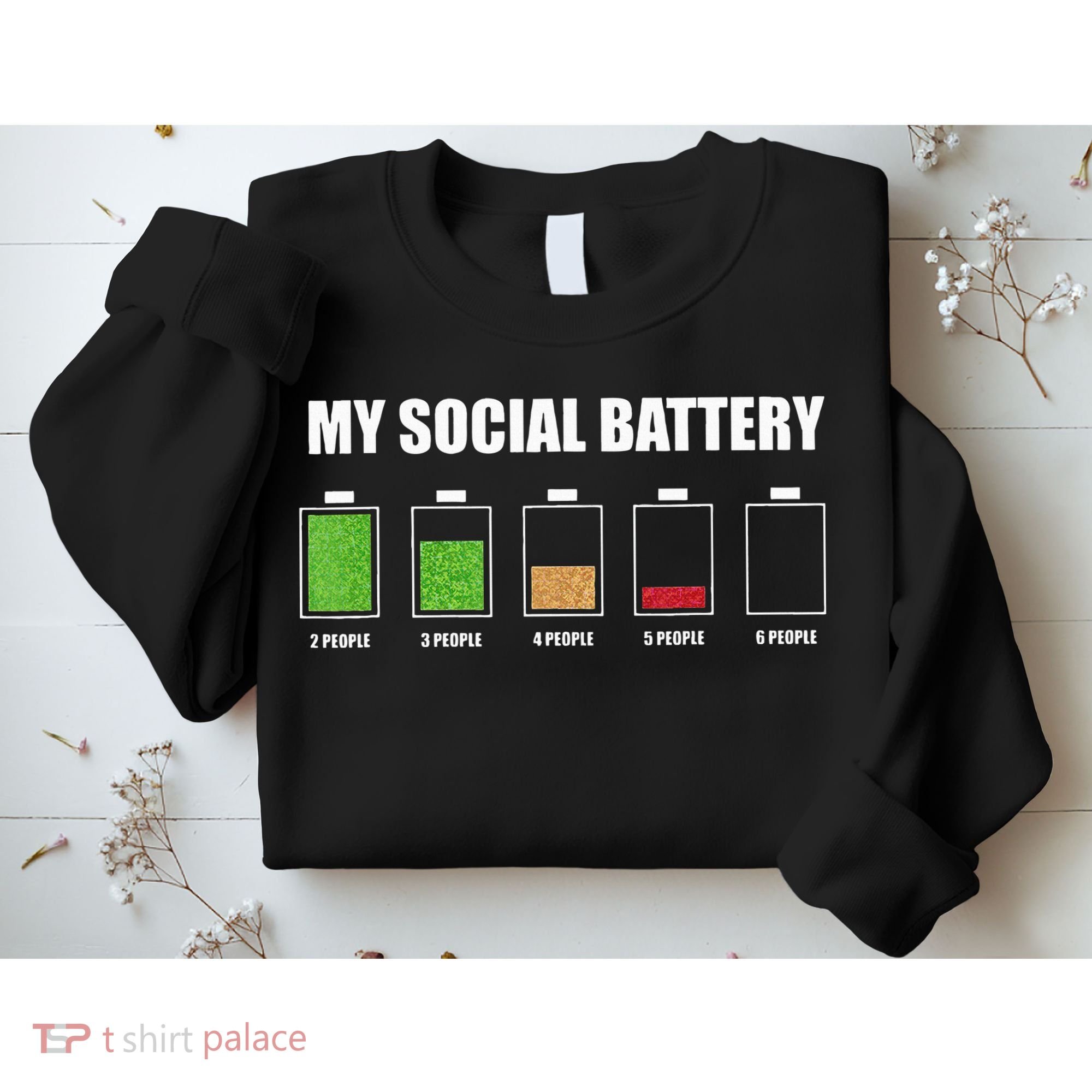 My Social Battery Low Energy Anti Social Gift Sweatshirt