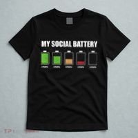 My Social Battery Low Energy Anti Social Gift T-Shirt thumb 5