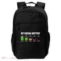 My Social Battery Low Energy Anti Social Gift Backpack thumb 0