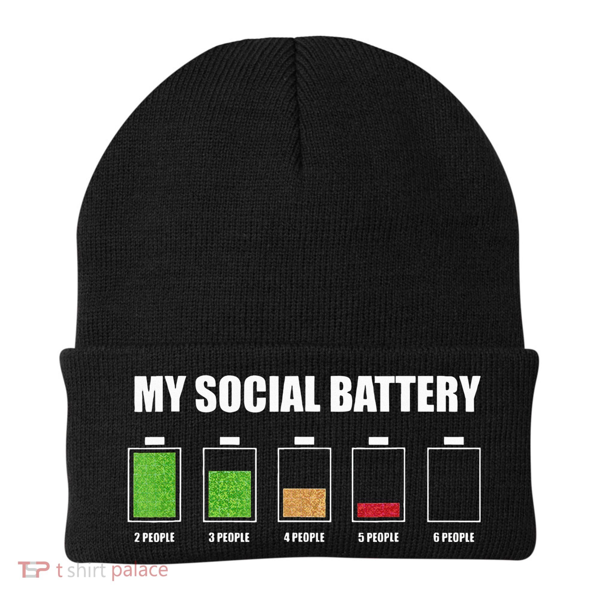 My Social Battery Low Energy Anti Social Gift Beanie
