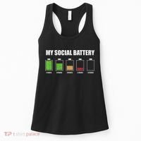 My Social Battery Low Energy Anti Social Gift Women's Tank Top thumb 0