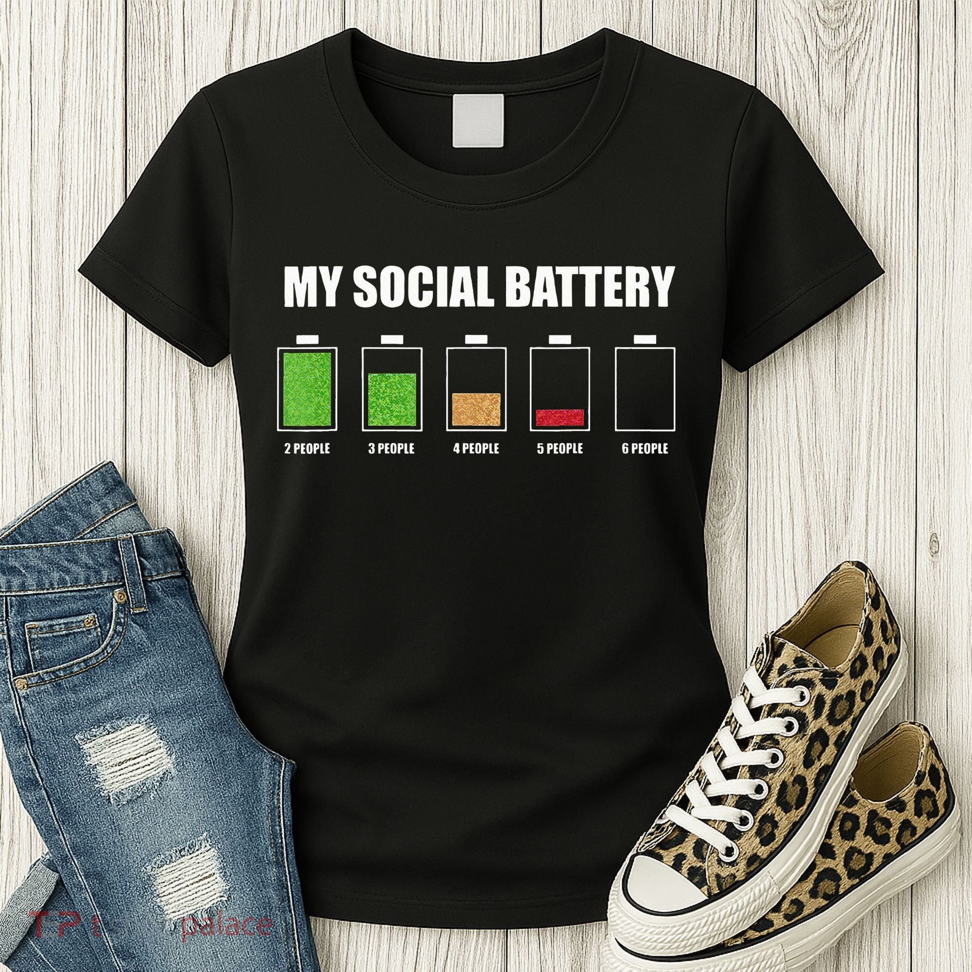 My Social Battery Low Energy Anti Social Gift Women's T-Shirt