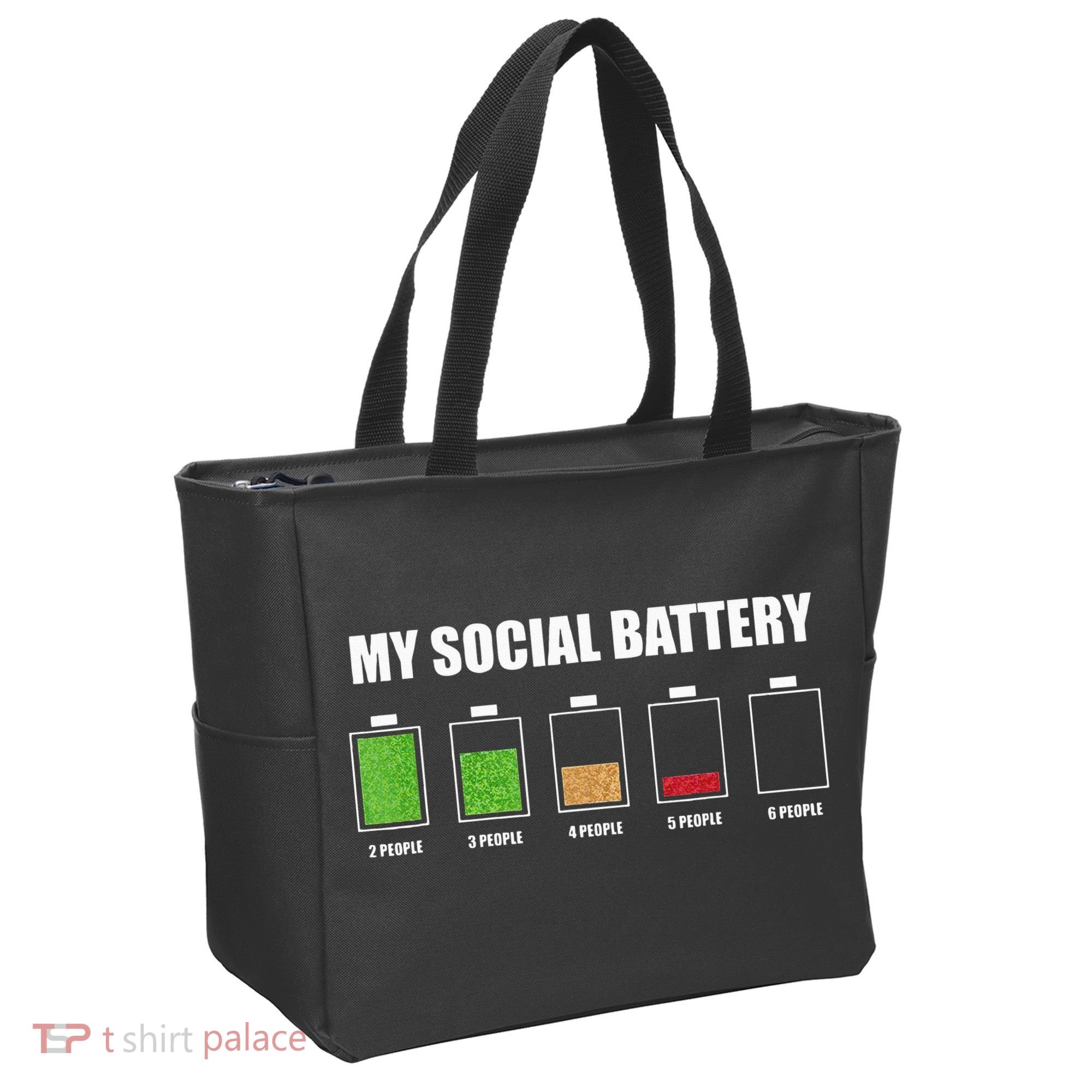 My Social Battery Low Energy Anti Social Gift Tote Bag