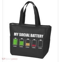 My Social Battery Low Energy Anti Social Gift Tote Bag thumb 3