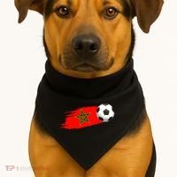 Morocco Soccer Ball Morocco Flag Jersey Morocco Football USA-Made Doggie Bandana thumb 1