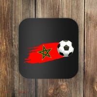 Morocco Soccer Ball Morocco Flag Jersey Morocco Football Coaster thumb 0