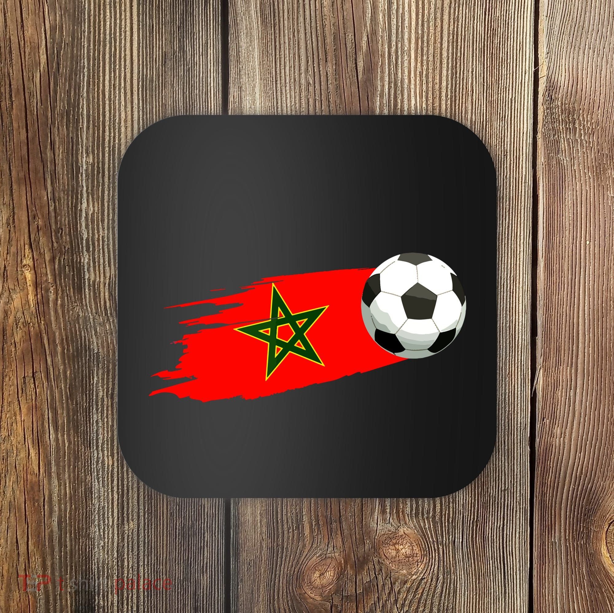 Morocco Soccer Ball Morocco Flag Jersey Morocco Football Coaster