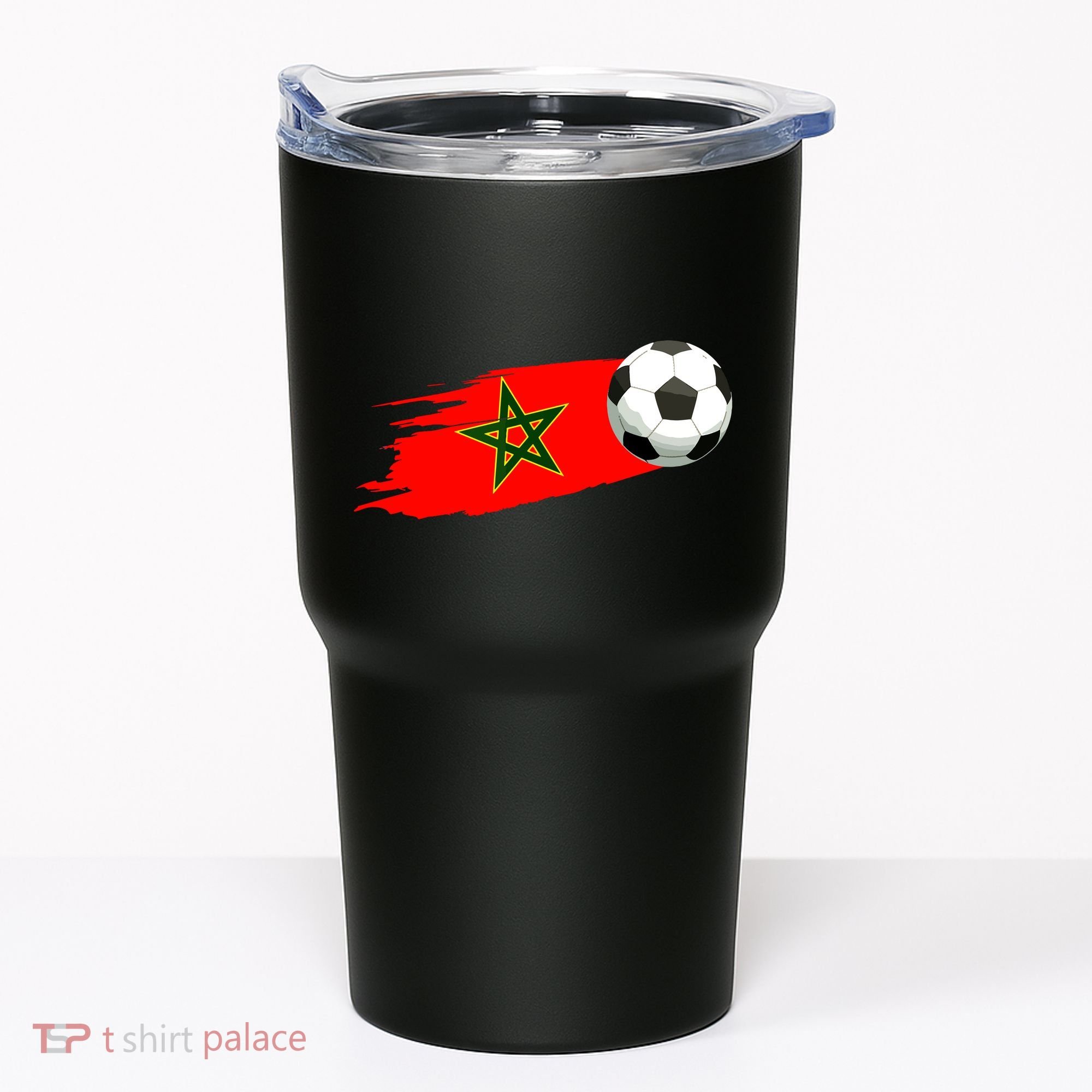 Morocco Soccer Ball Morocco Flag Jersey Morocco Football Tumbler