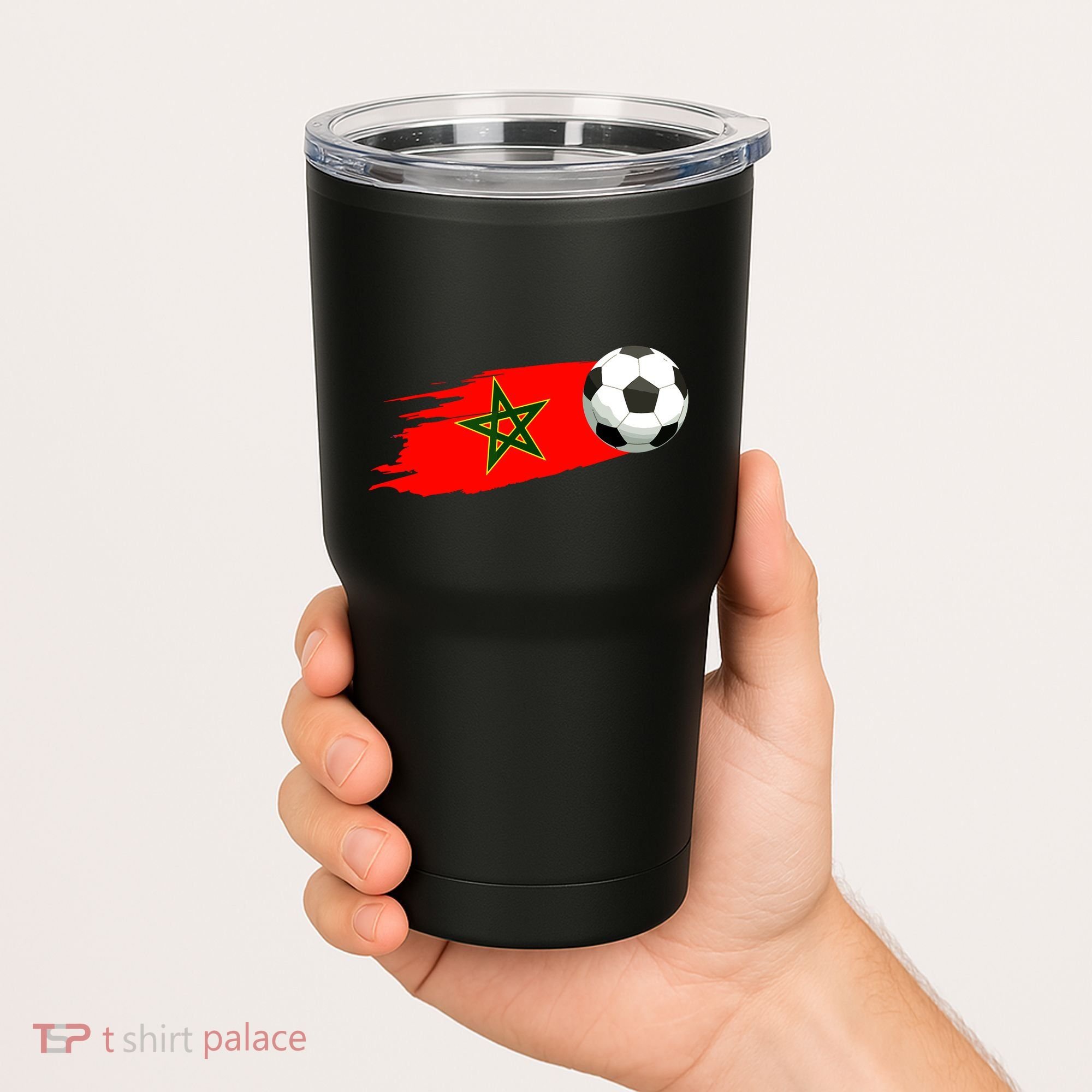Morocco Soccer Ball Morocco Flag Jersey Morocco Football Tumbler