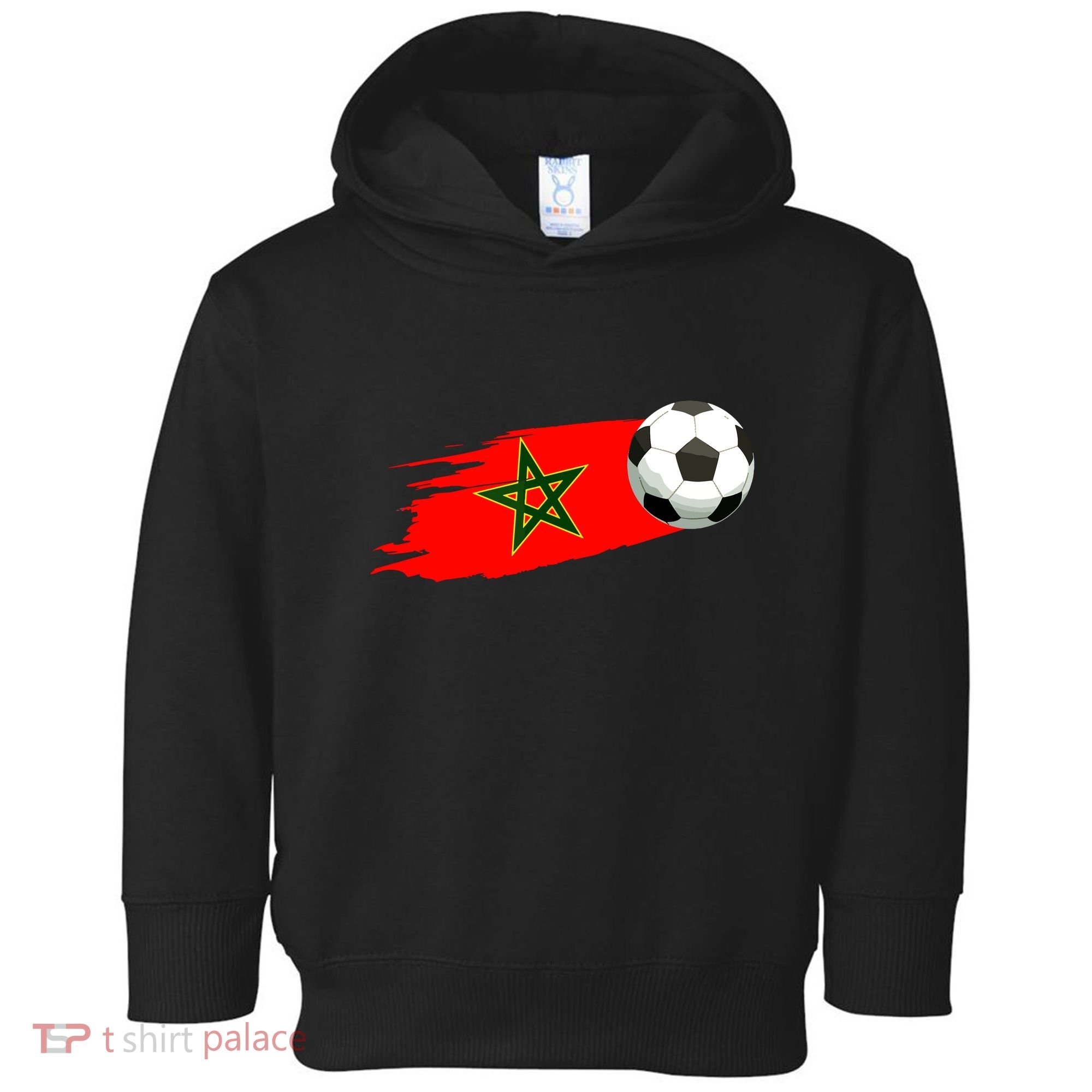 Morocco Soccer Ball Morocco Flag Jersey Morocco Football Toddler Hoodie