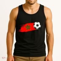 Morocco Soccer Ball Morocco Flag Jersey Morocco Football Tank Top thumb 3