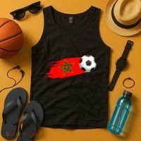 Morocco Soccer Ball Morocco Flag Jersey Morocco Football Tank Top thumb 4