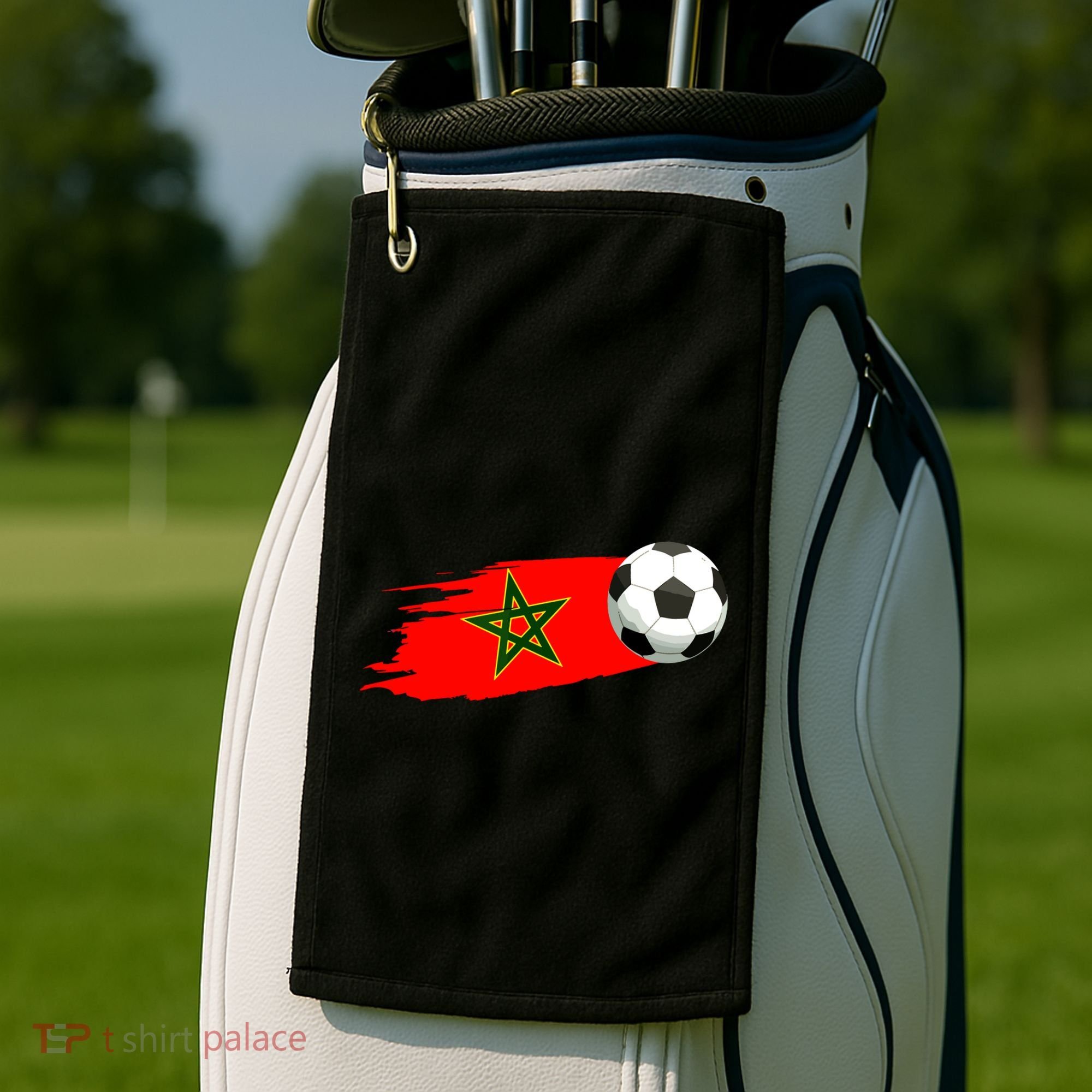 Morocco Soccer Ball Morocco Flag Jersey Morocco Football Golf Towel