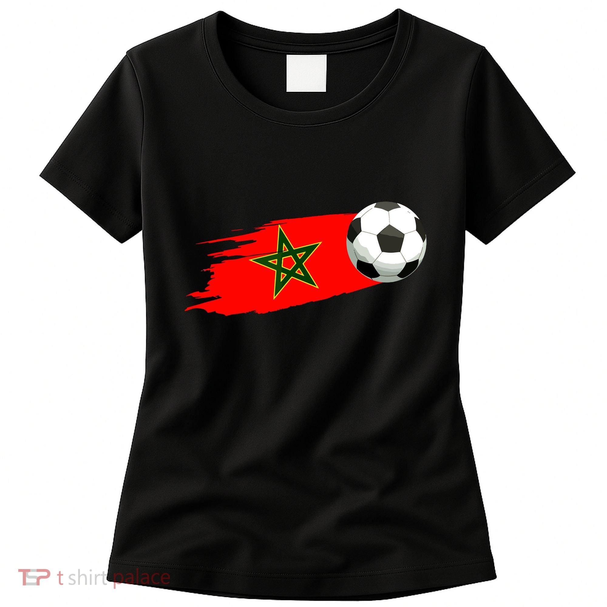 Morocco Soccer Ball Morocco Flag Jersey Morocco Football Women's T-Shirt