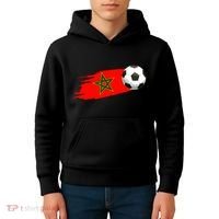 Morocco Soccer Ball Morocco Flag Jersey Morocco Football Kids Hoodie thumb 4