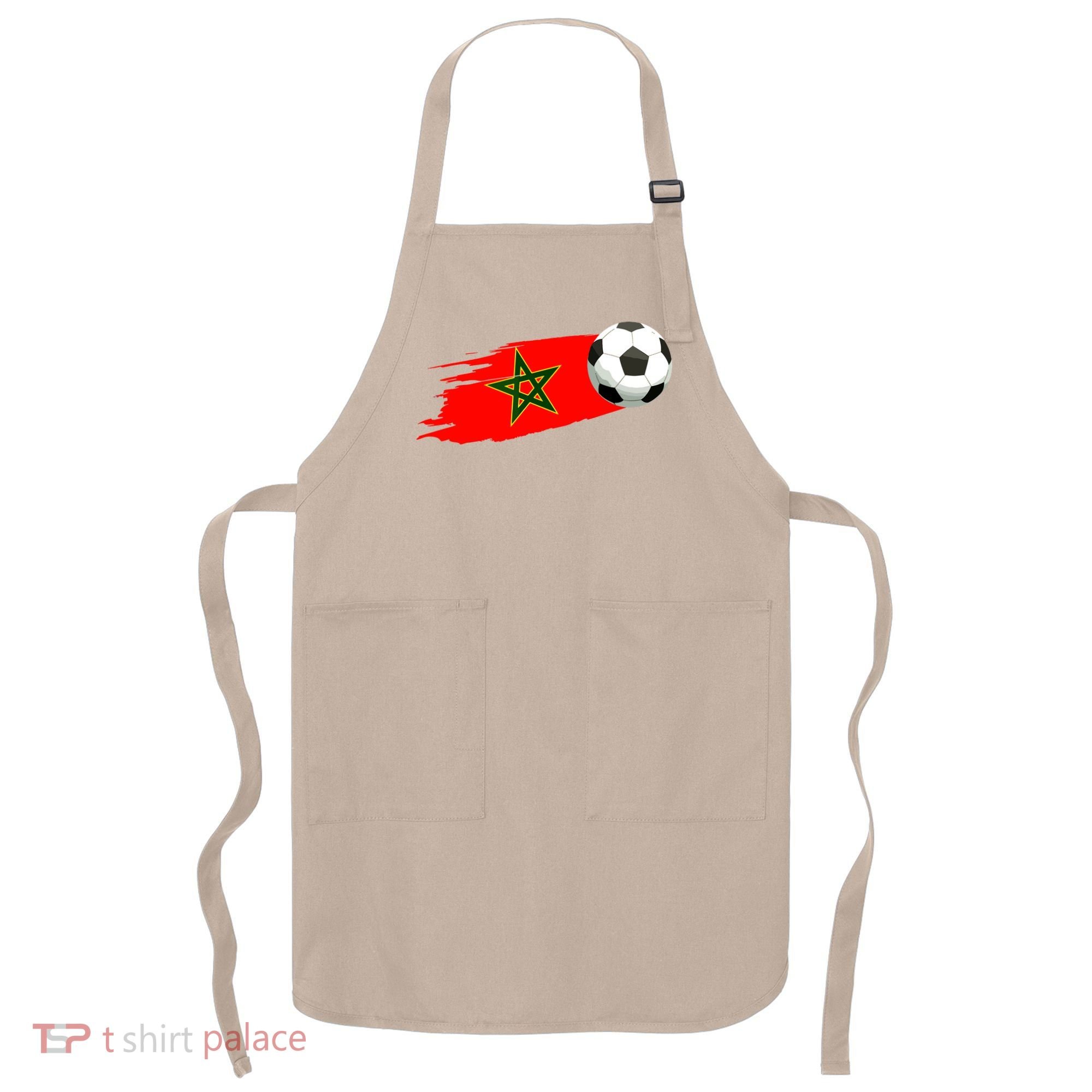 Morocco Soccer Ball Morocco Flag Jersey Morocco Football Apron