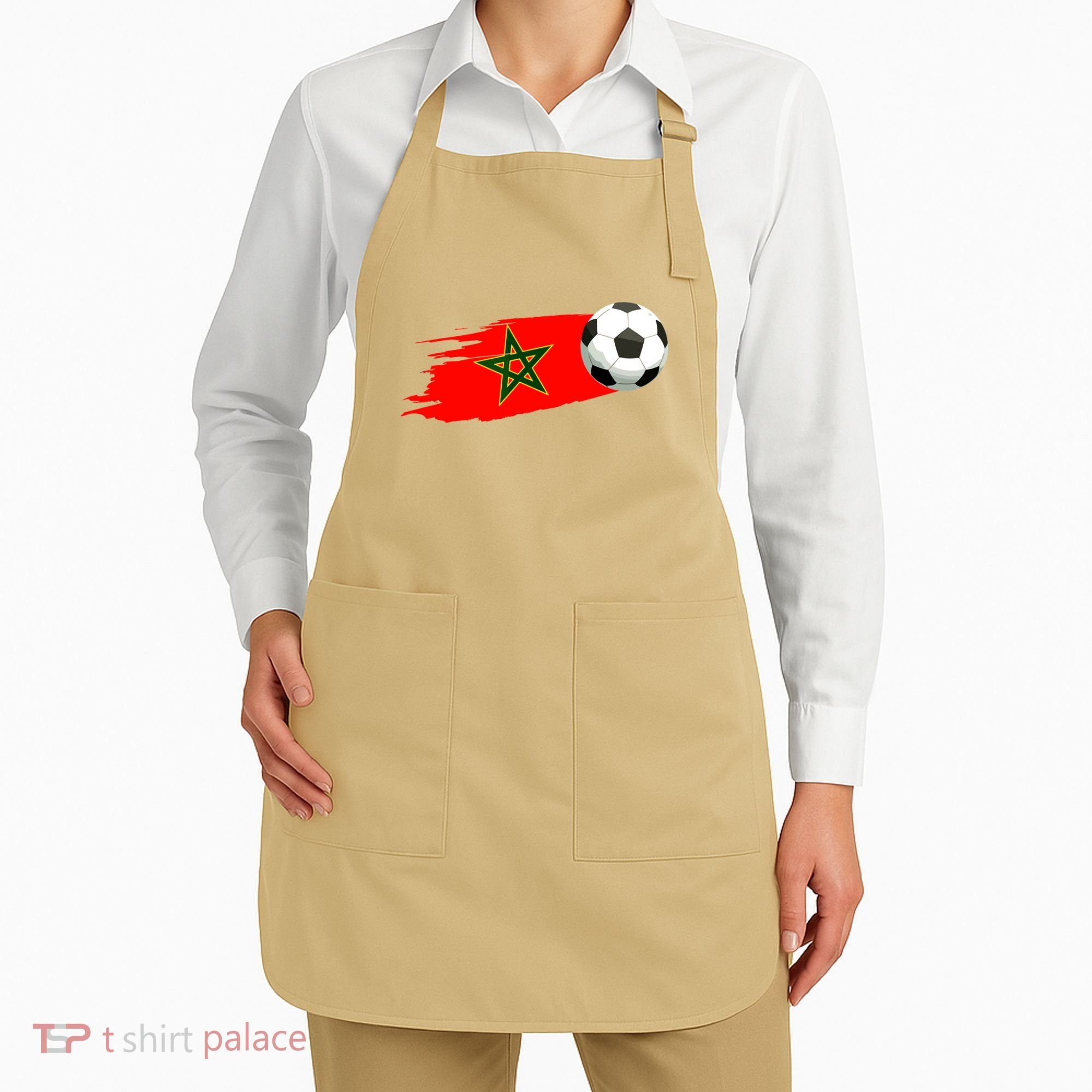 Morocco Soccer Ball Morocco Flag Jersey Morocco Football Apron