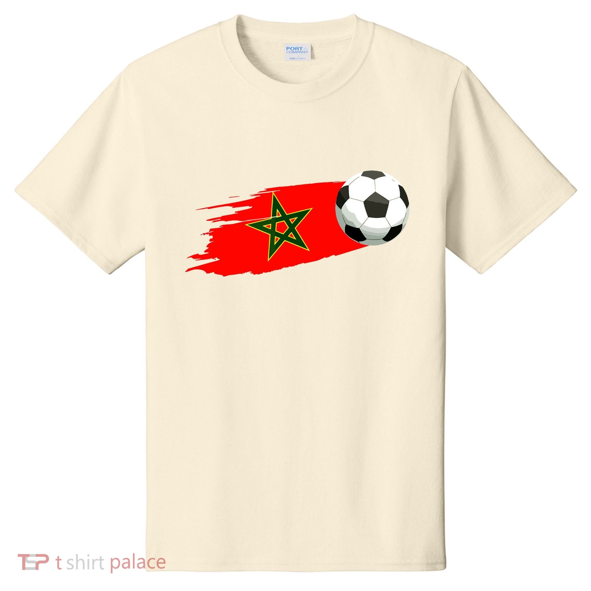 Morocco Soccer Ball Morocco Flag Jersey Morocco Football T-Shirt