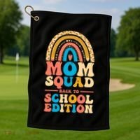 Mom Squad Back To School Edition Gift Golf Towel thumb 1