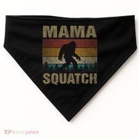 Mama Squatch Bigfoot Mama Sasquatch Yeti Family Matching USA-Made Doggie Bandana thumb 0