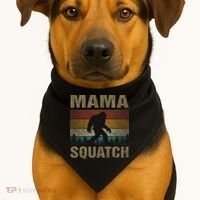 Mama Squatch Bigfoot Mama Sasquatch Yeti Family Matching USA-Made Doggie Bandana thumb 1