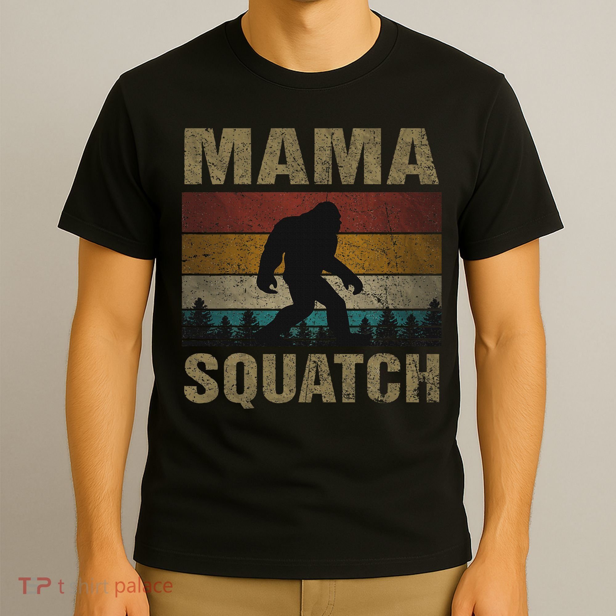 Mama Squatch Bigfoot Mama Sasquatch Yeti Family Matching T-Shirt