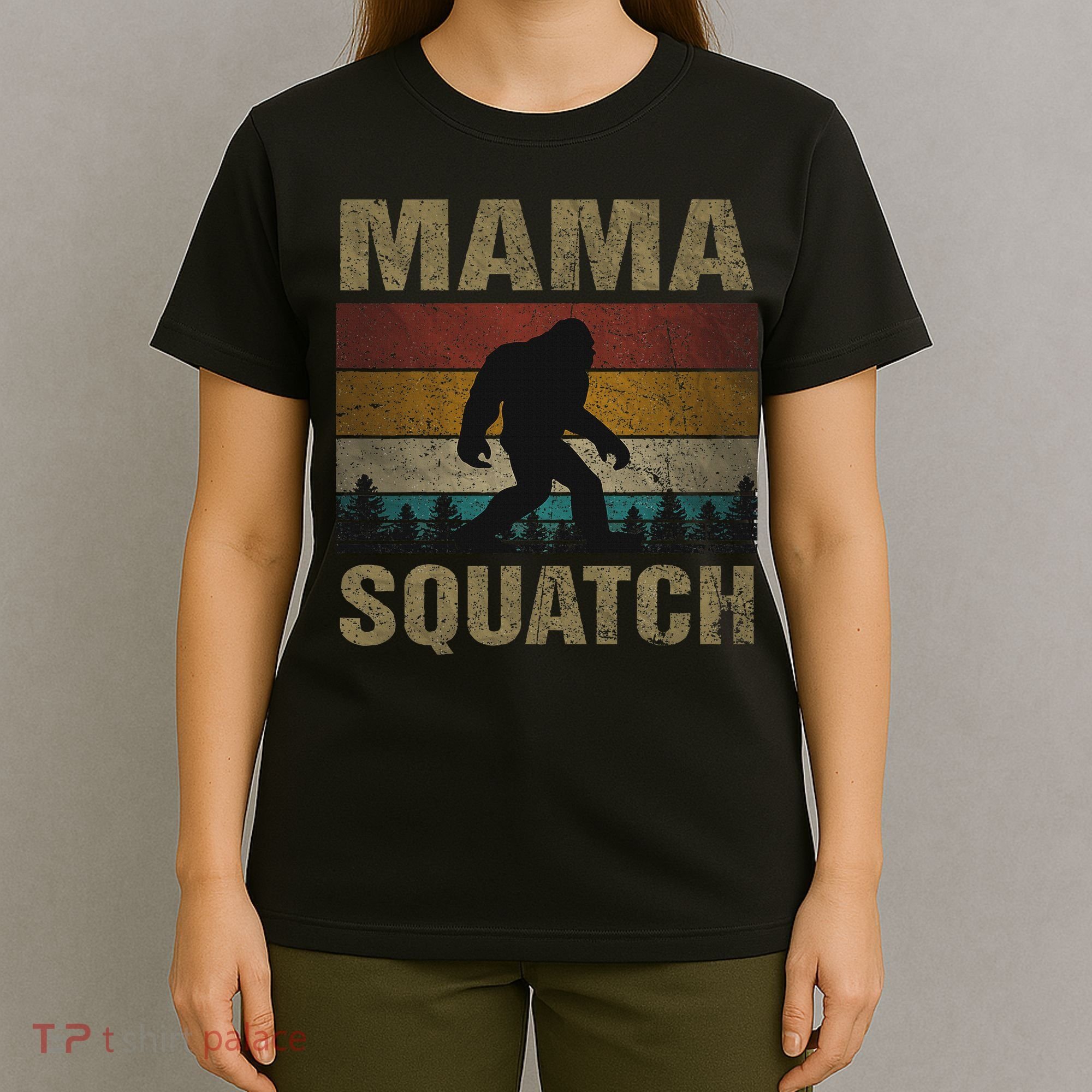 Mama Squatch Bigfoot Mama Sasquatch Yeti Family Matching T-Shirt