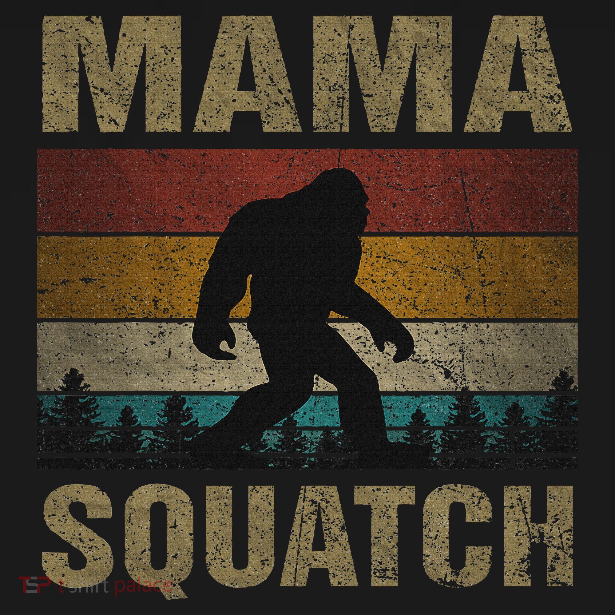 Mama Squatch Bigfoot Mama Sasquatch Yeti Family Matching Women's Hoodie