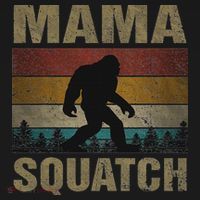 Mama Squatch Bigfoot Mama Sasquatch Yeti Family Matching Ornament thumb 1