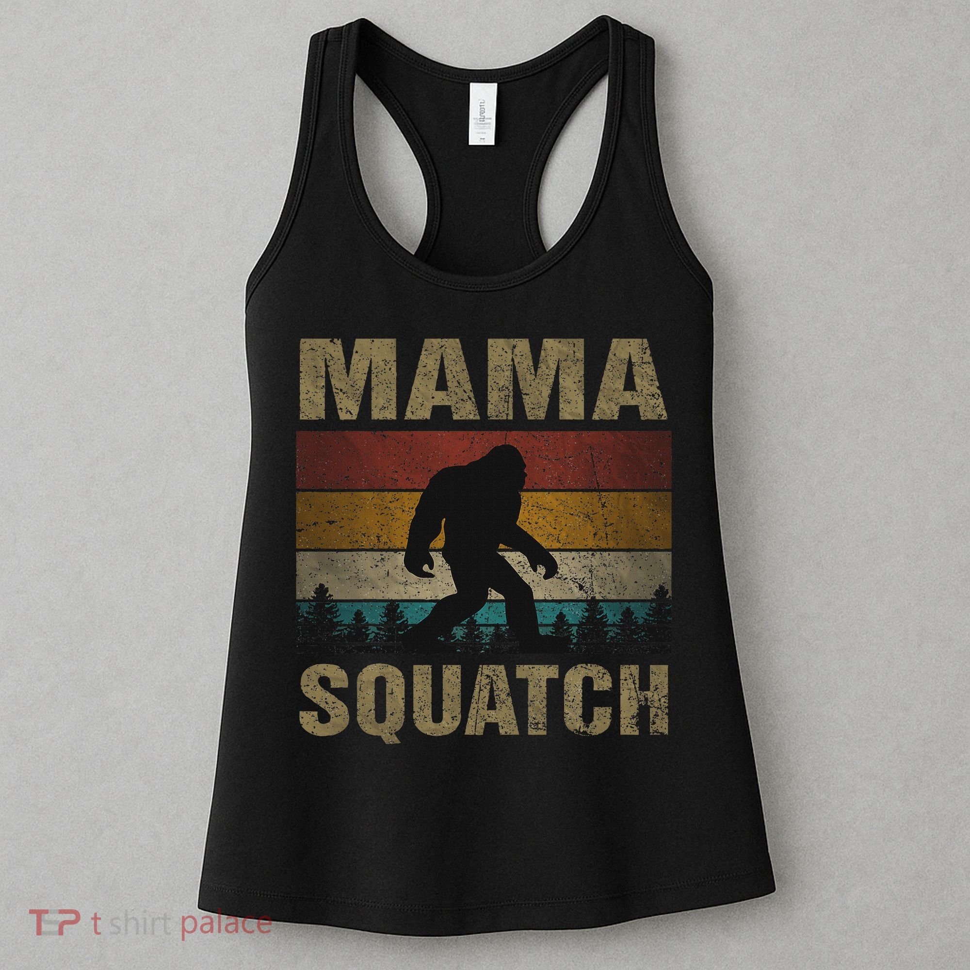 Mama Squatch Bigfoot Mama Sasquatch Yeti Family Matching Women's Tank Top