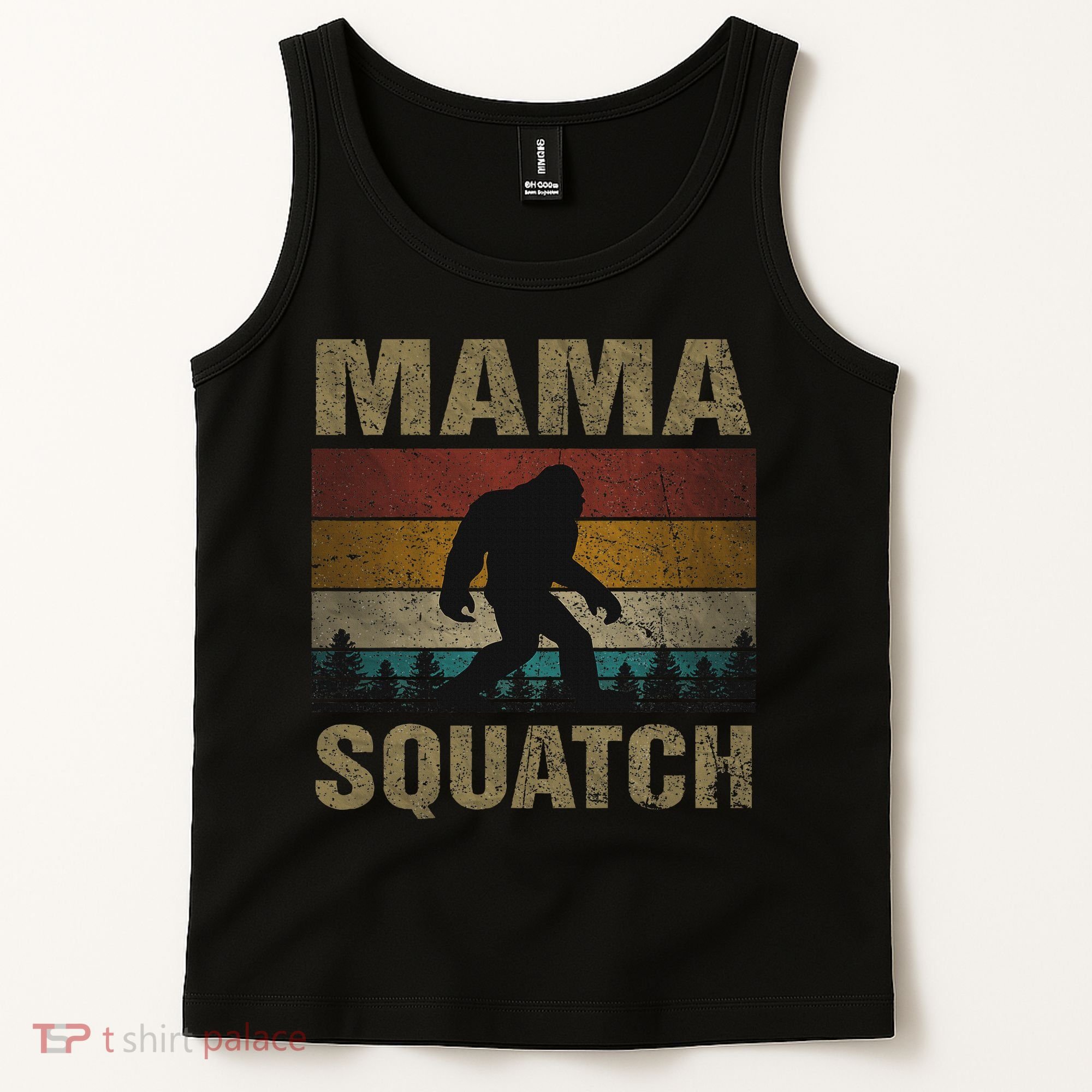 Mama Squatch Bigfoot Mama Sasquatch Yeti Family Matching Tank Top