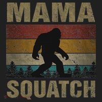 Mama Squatch Bigfoot Mama Sasquatch Yeti Family Matching Golf Towel thumb 3