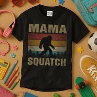 Mama Squatch Bigfoot Mama Sasquatch Yeti Family Matching Kids T-Shirt thumb 3