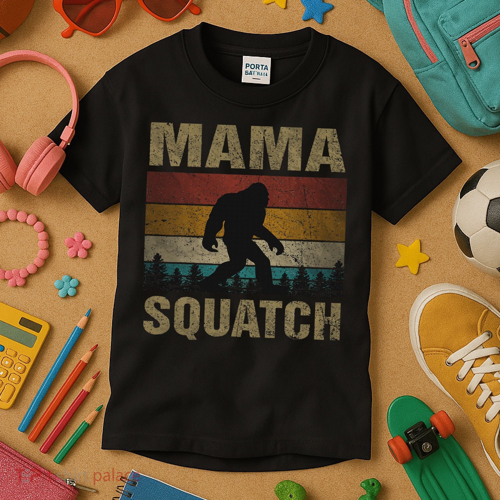 Mama Squatch Bigfoot Mama Sasquatch Yeti Family Matching Kids T-Shirt