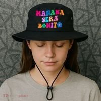 Manana Sera Bonito Words On Back Aesthetic Trendy Clothing Bucket Hat thumb 3