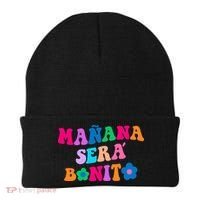 Manana Sera Bonito Words On Back Aesthetic Trendy Clothing Beanie thumb 0