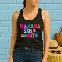Manana Sera Bonito Words On Back Aesthetic Trendy Clothing Women's Tank Top thumb 2