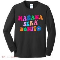Manana Sera Bonito Words On Back Aesthetic Trendy Clothing Kids Long Sleeve Shirt thumb 0