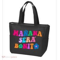 Manana Sera Bonito Words On Back Aesthetic Trendy Clothing Tote Bag thumb 3