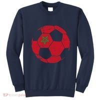 Morocco Soccer Ball Flag Moroccan Football Soccer Sweatshirt thumb 0