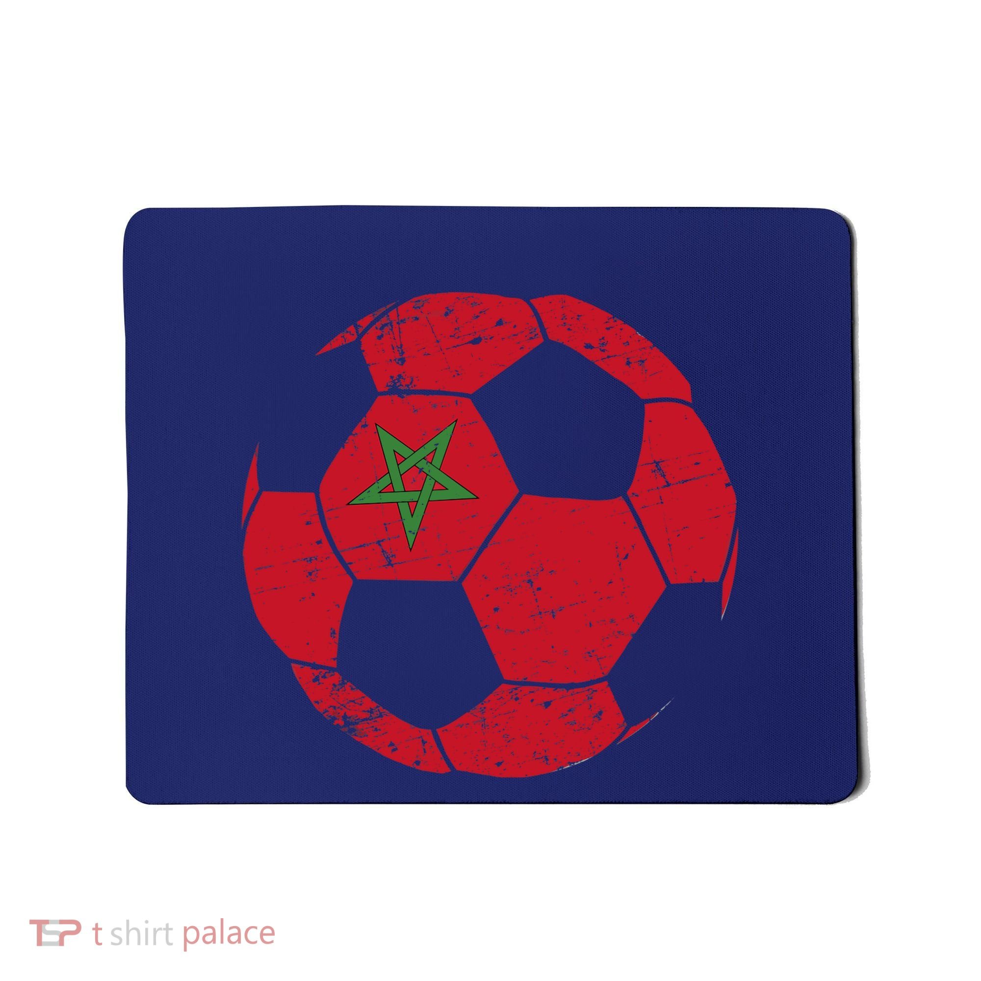Morocco Soccer Ball Flag Moroccan Football Soccer Mousepad