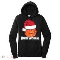 Merry Swishmas Basketball Christmas Sports Lover Santa Hat Gift Women's Hoodie thumb 0