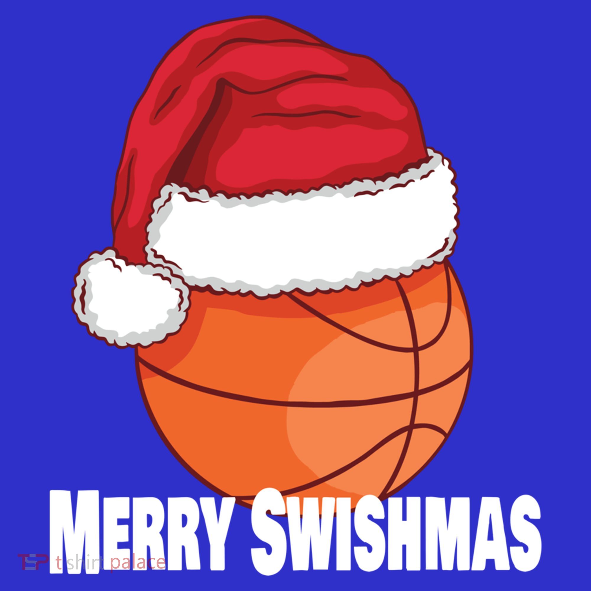 Merry Swishmas Basketball Christmas Sports Lover Santa Hat Gift Women's Tank Top