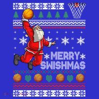 Merry Swishmas Basketball Christmas Sweater Plaid Xmas Santa Gift Visor thumb 3