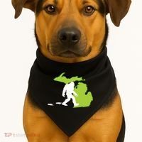 Michigan State Bigfoot Hunter Gift Great Gift USA-Made Doggie Bandana thumb 1